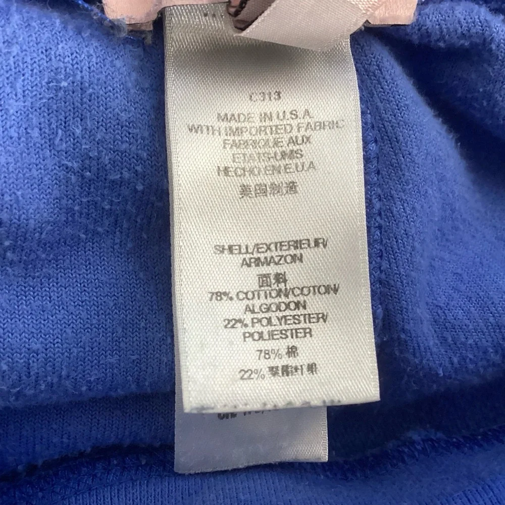 Juicy Couture Blue Velour Wide Leg Track Pants USA Lg - Picture 7 of 8